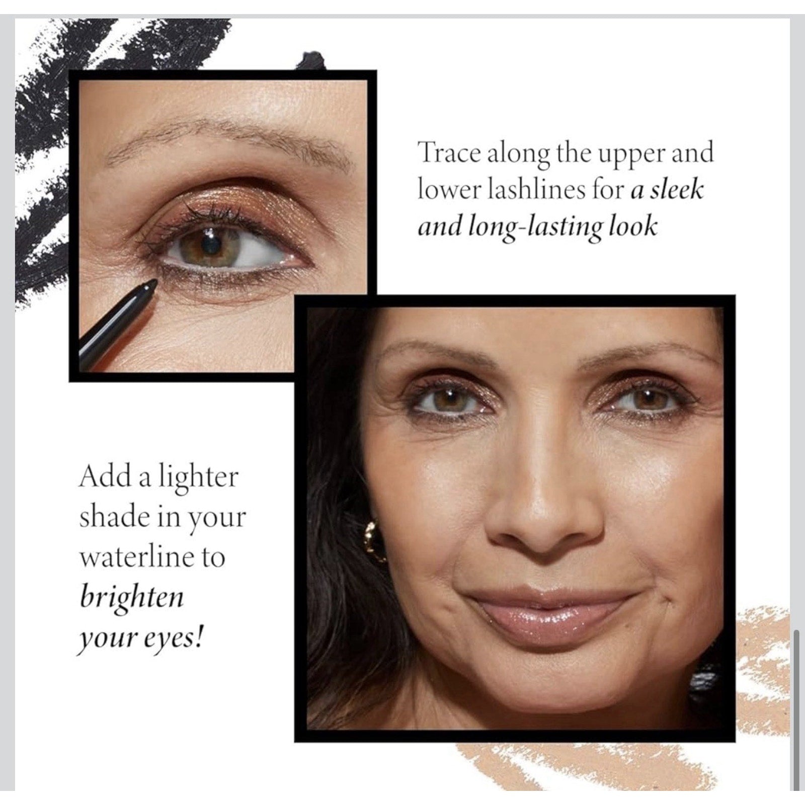 Laura Gellar Inkredible Med. Brown Waterproof .01 oz ea Gel Eyeliner Pencil NEW