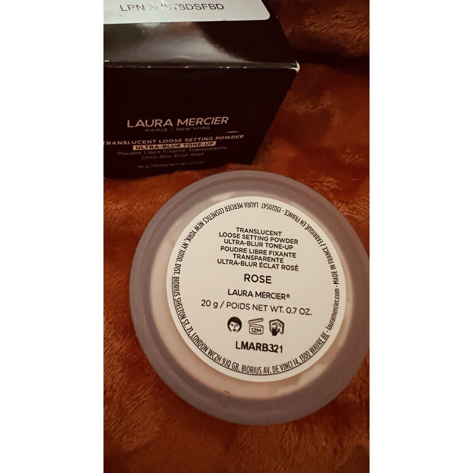 Laura Mercier TONE-UP Translucent Loose Setting Powder ROSE 20g pink cosmic NIB