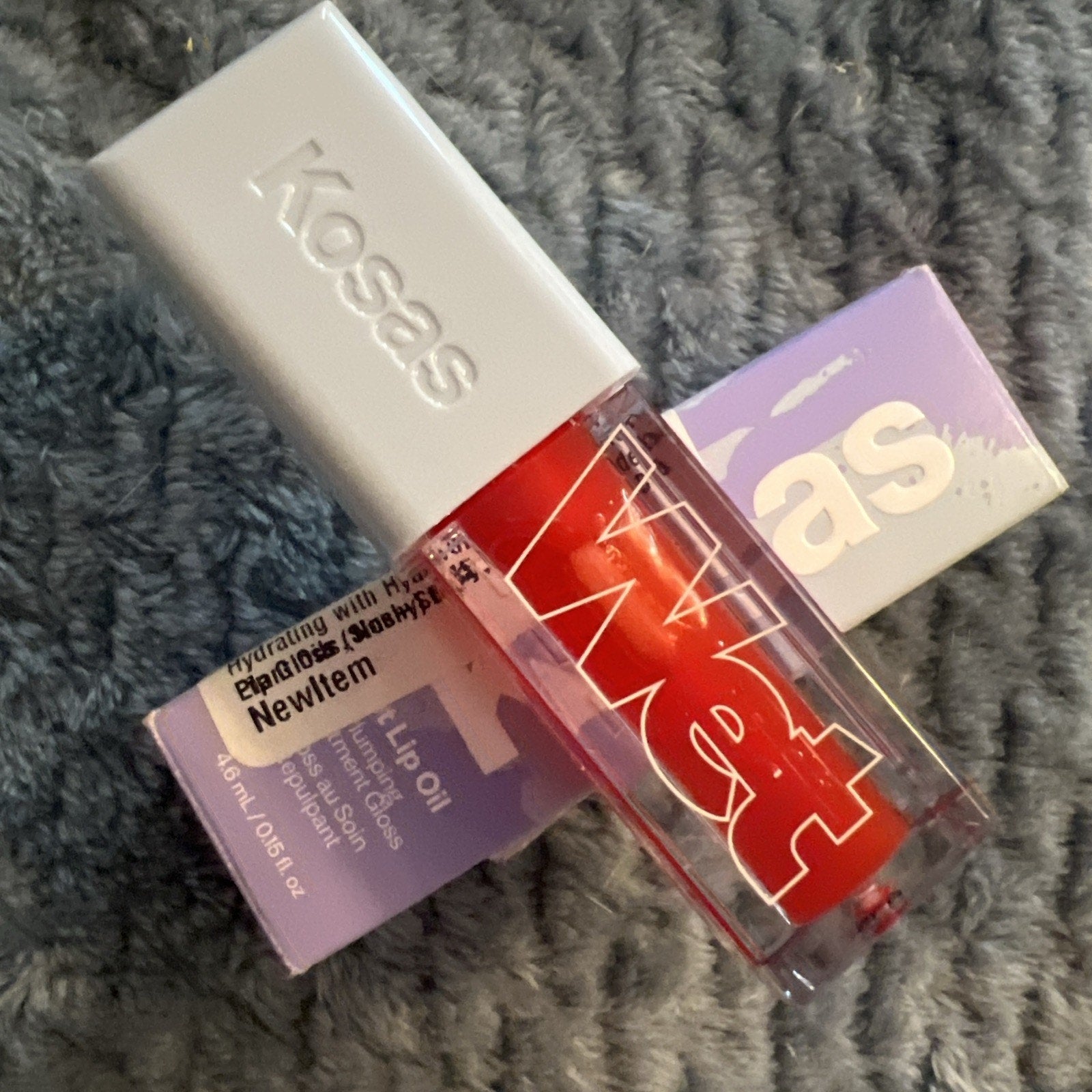 Kosas Wet Lip Oil Slushy Sheer Cherry Red Lip Gloss New box Damaged