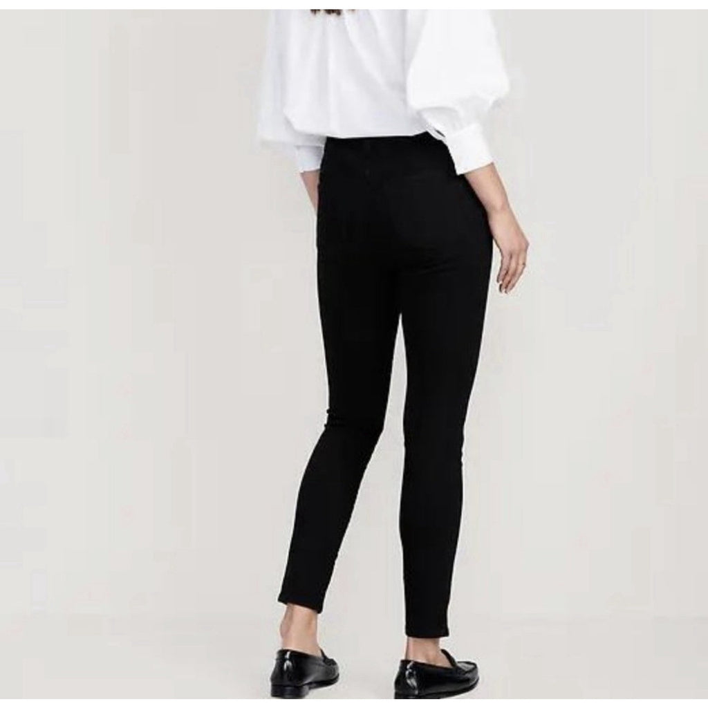 NWT Old Navy Mid Rise Pop Icon Skinny Jeans Classic Black Stretch Womens 8