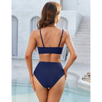 ZAFUL Women High Waisted Bikini Sets Two Piece Swimsuit Push Up Twist Front M