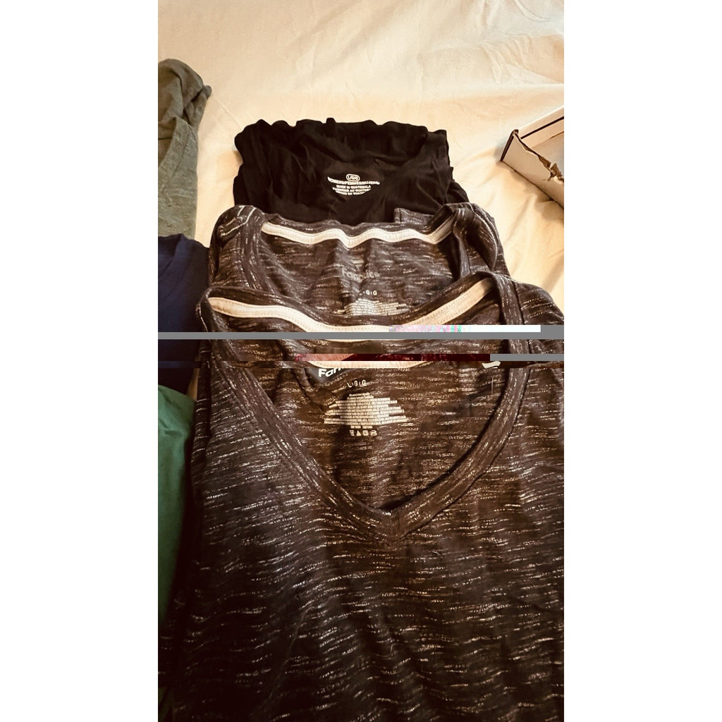 Lot of NEW Women’s Shirts - 11 Large shirts- Baseball, Tshirts, V-necks
