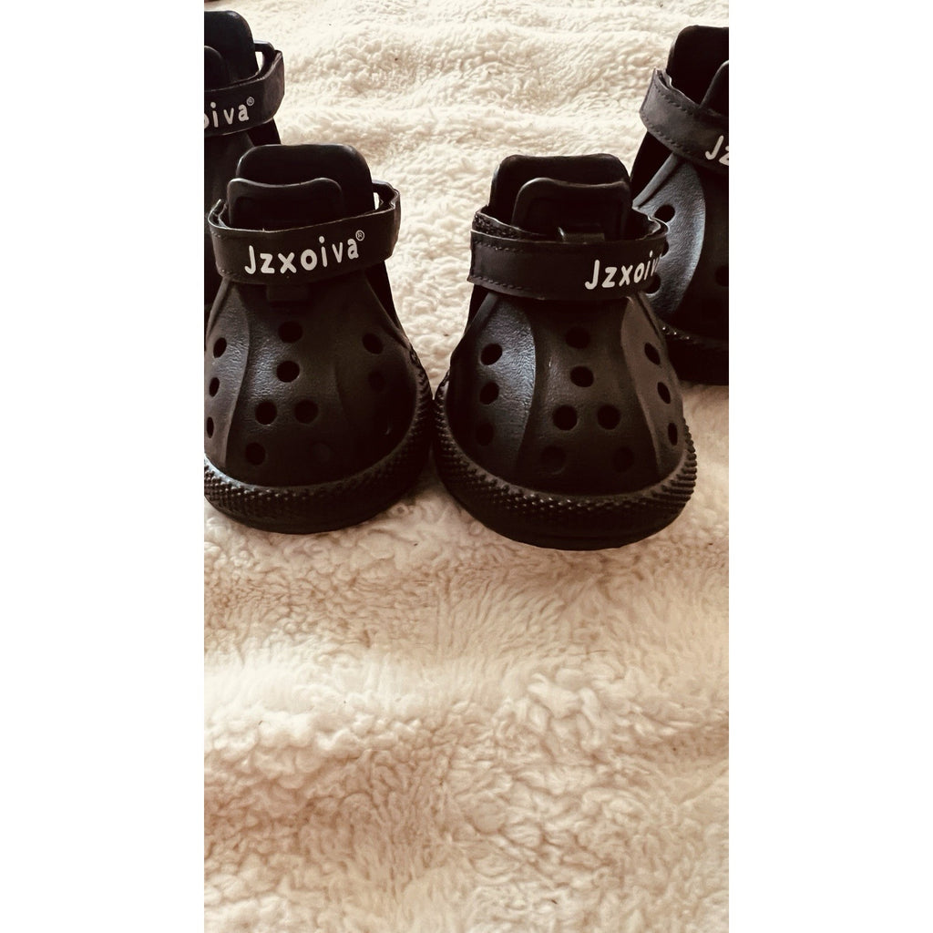 Dog Boots Anti Slip Waterproof Shoes for Hot Pavement, Breathable Black Size 6