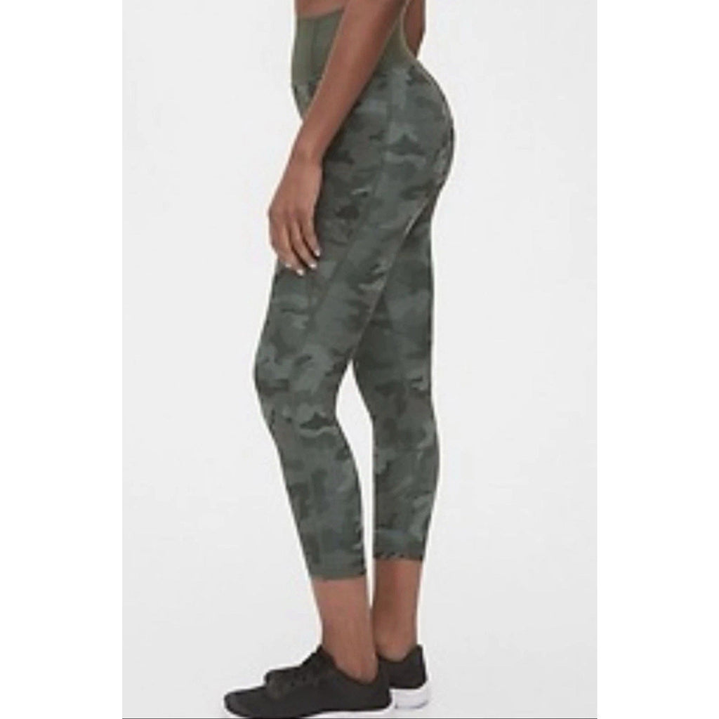 GAP GAPFit Army Camo Print Exercise Active 7/8 Leggings - Size XXL