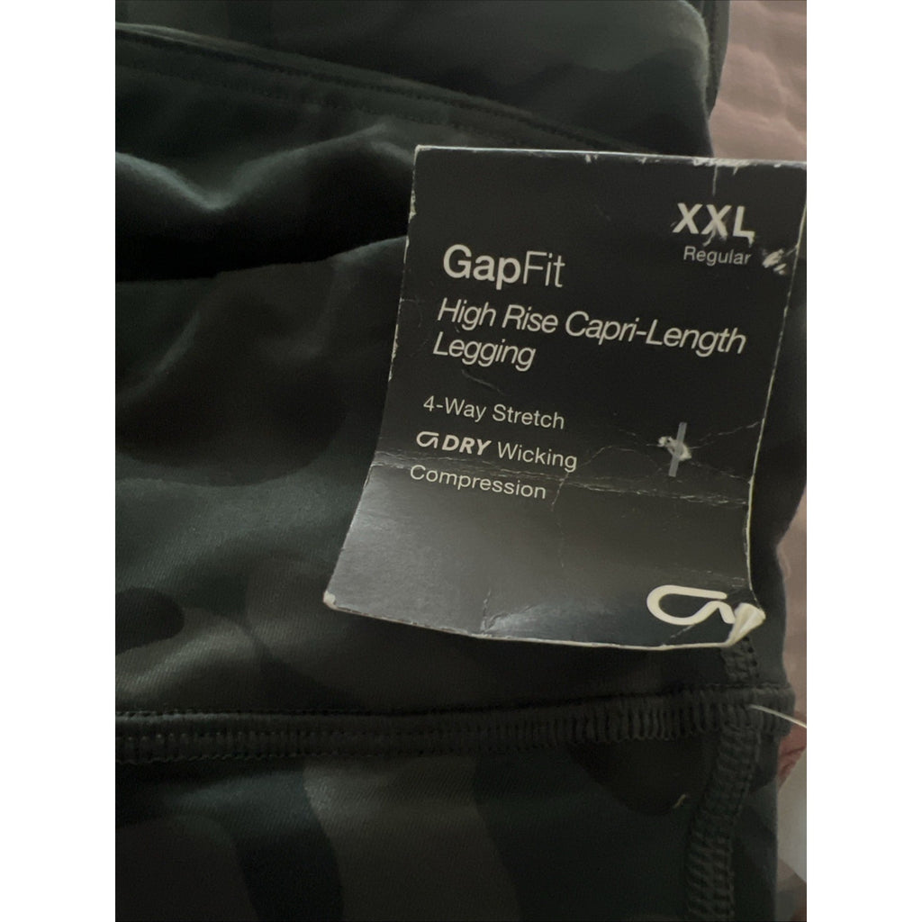 GAP GAPFit Army Camo Print Exercise Active 7/8 Leggings - Size XXL