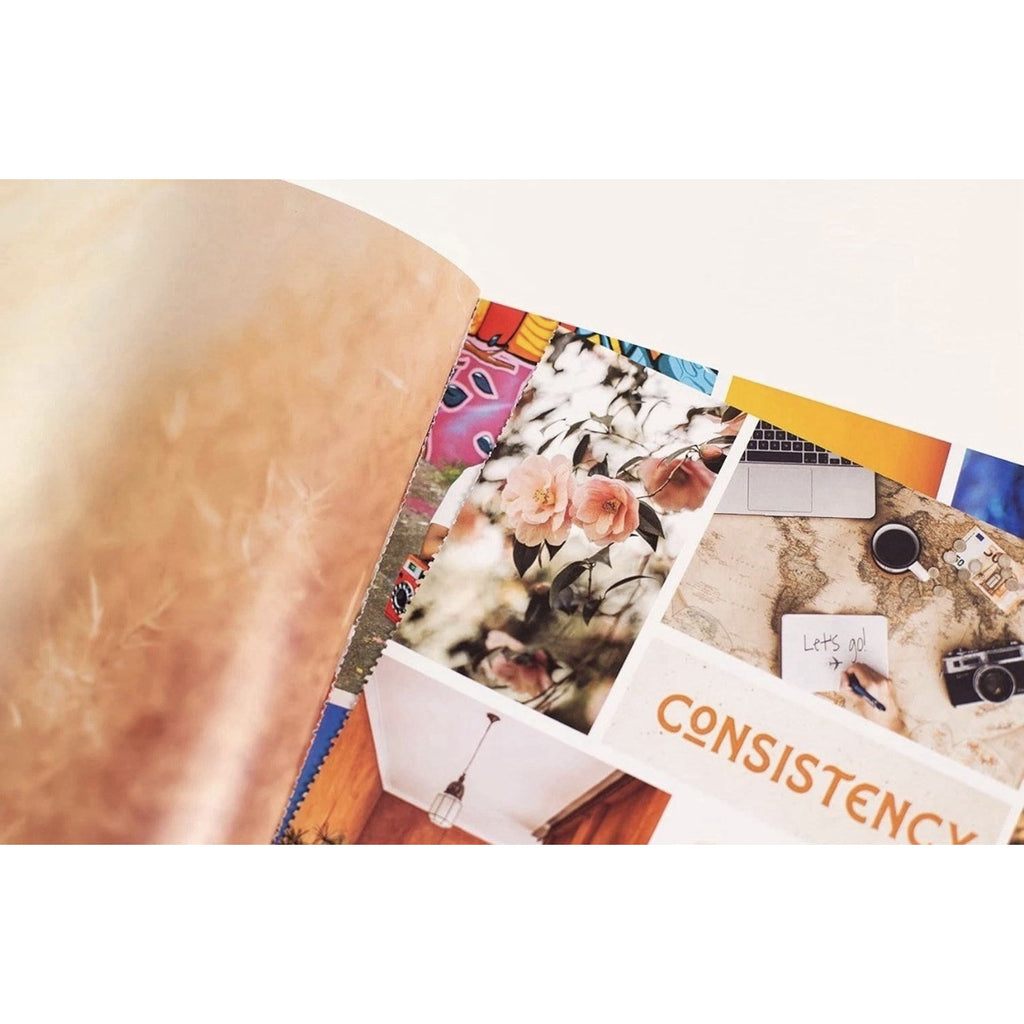 NEW Gorgeous Vision Board Book for Adults Collage Making & Self-Care Reflection