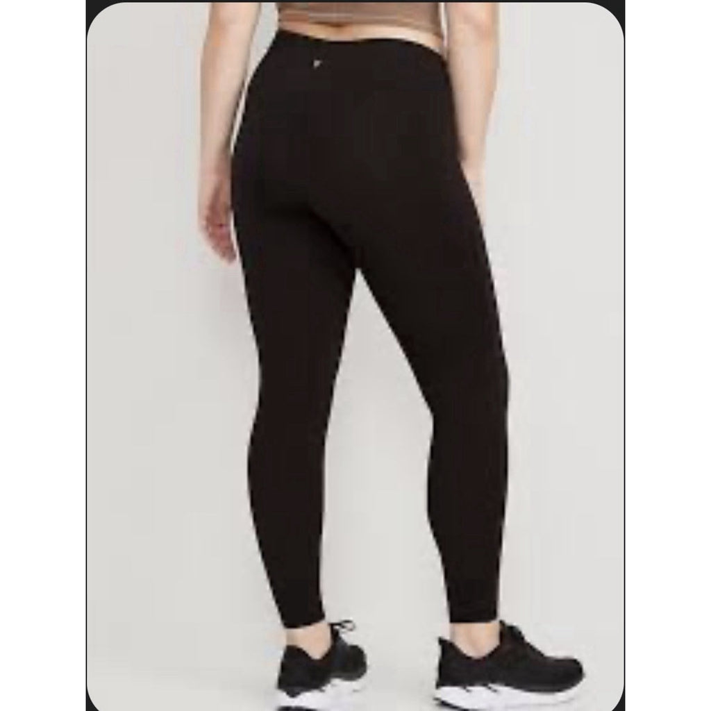 Old Navy Mid-Rise Powerpress Leggings Women L Tall Go-Dry Activewear NWOT