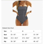 Holipick Tummy Control One Piece Swimsuits Strapless Bandeau Swimwear Small