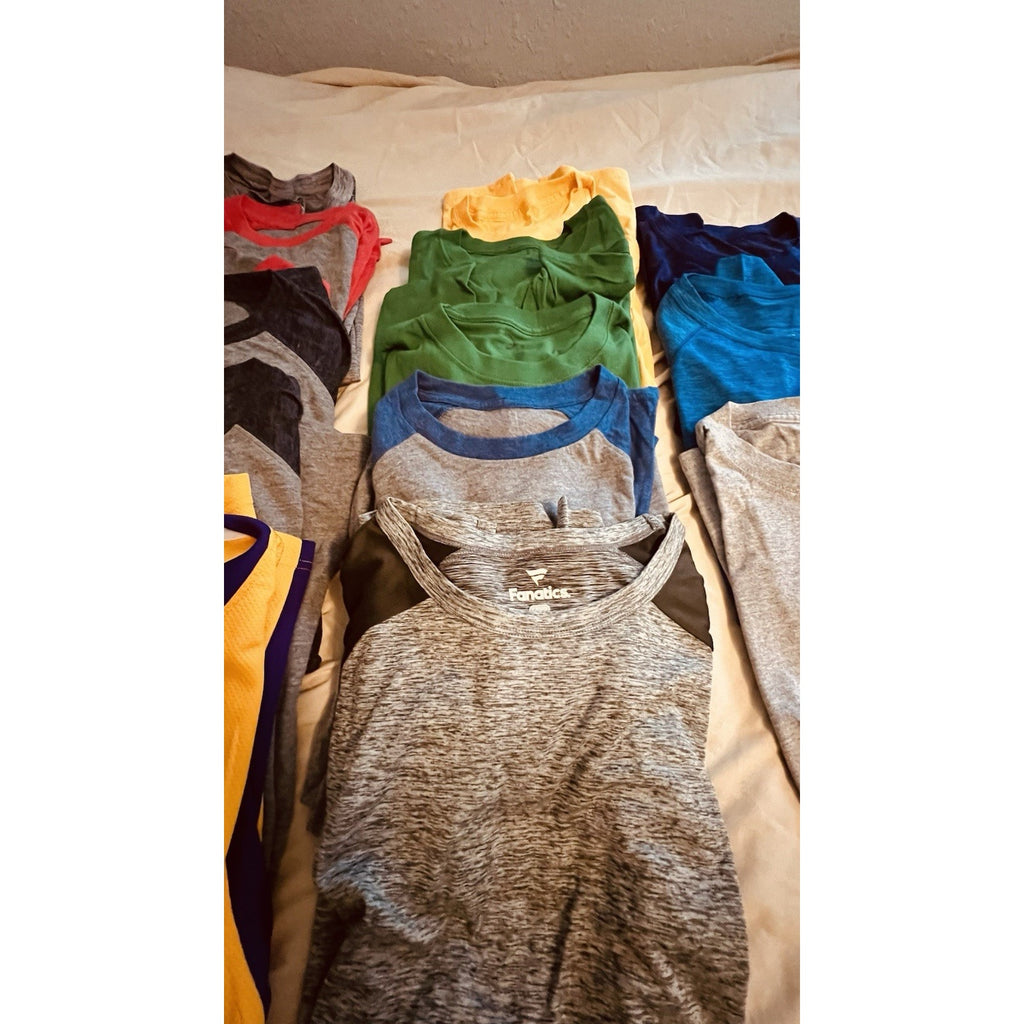 Lot of NEW Men’s Blank Shirts - 14 Large Shirts NBA, Fanatics, MLB, More.