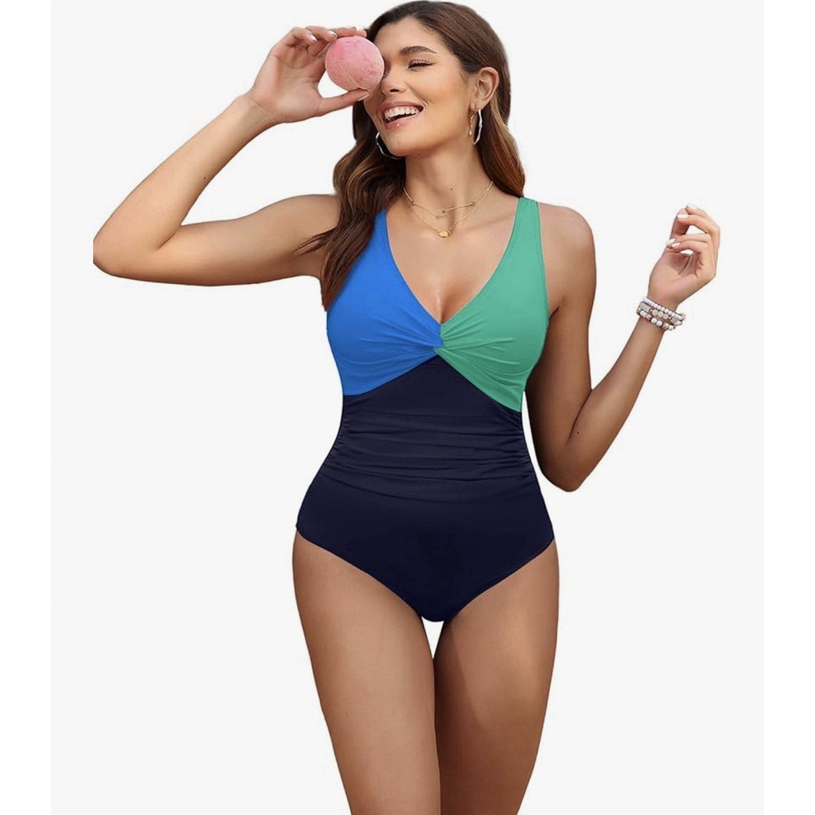 Holipick Women’s Tummy Control One Piece Swimsuit - Push Up Bathing Suit L