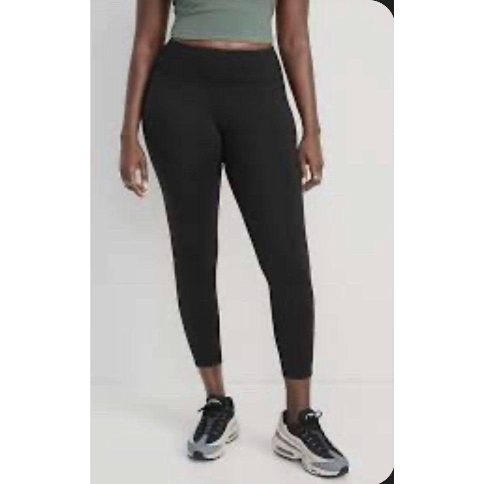 Old Navy Mid-Rise Powerpress Leggings Women L Tall Go-Dry Activewear NWOT