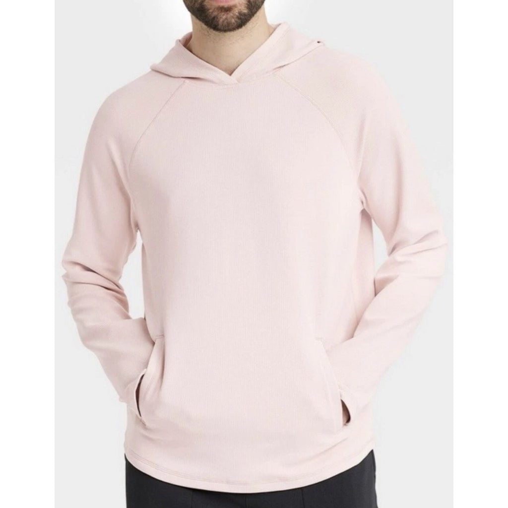 NEW All In Motion Men's Clay Pink Pullover Hooded Heavy Waffle Knit Hoodie XXL