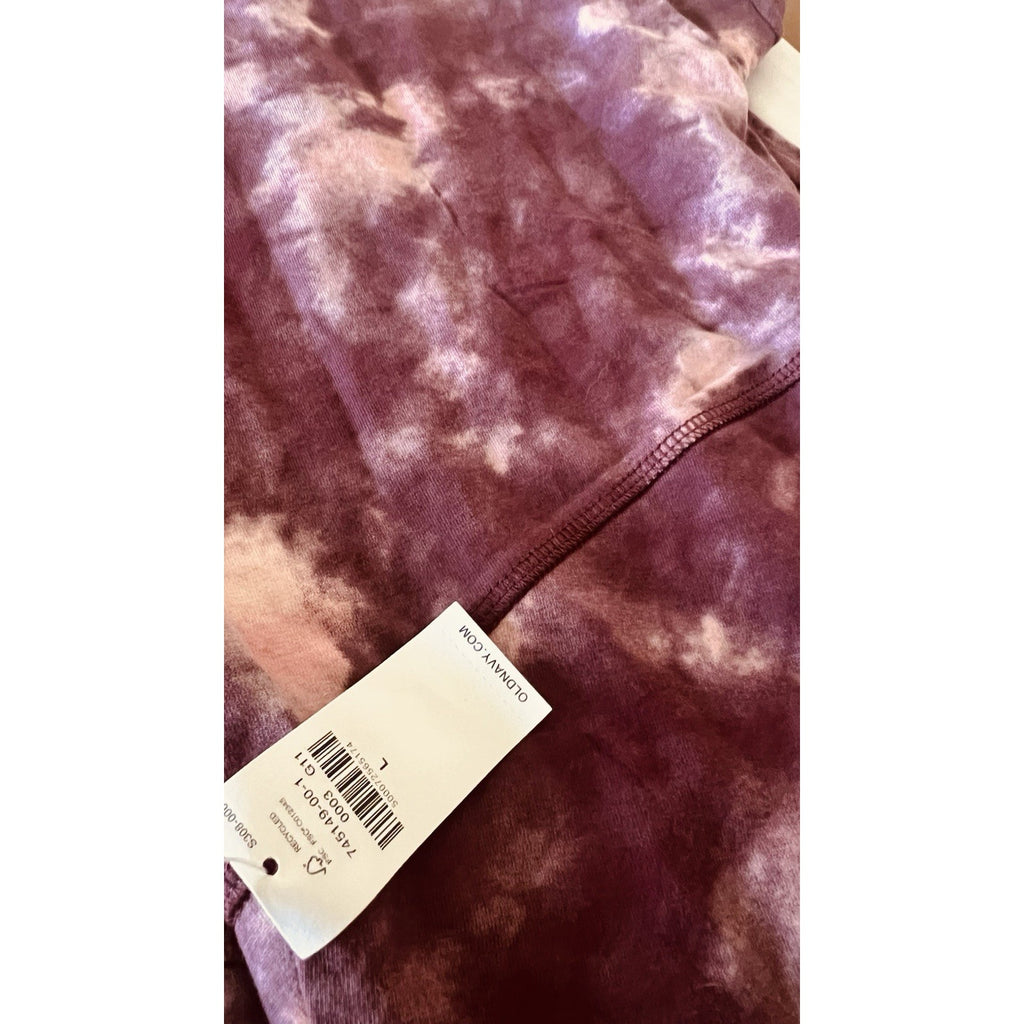 Old Navy MATERNITY Full Panel Plum Tie Dye Leggings Size Large NWT