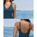 Holipick Women Tummy Control One Piece Swimsuit - Push Up Bathing Suit M
