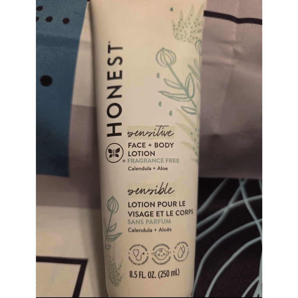 NEW Honest Company, Sensitive Face + Body Lotion, Fragrance Free - 8.5 Fl Oz