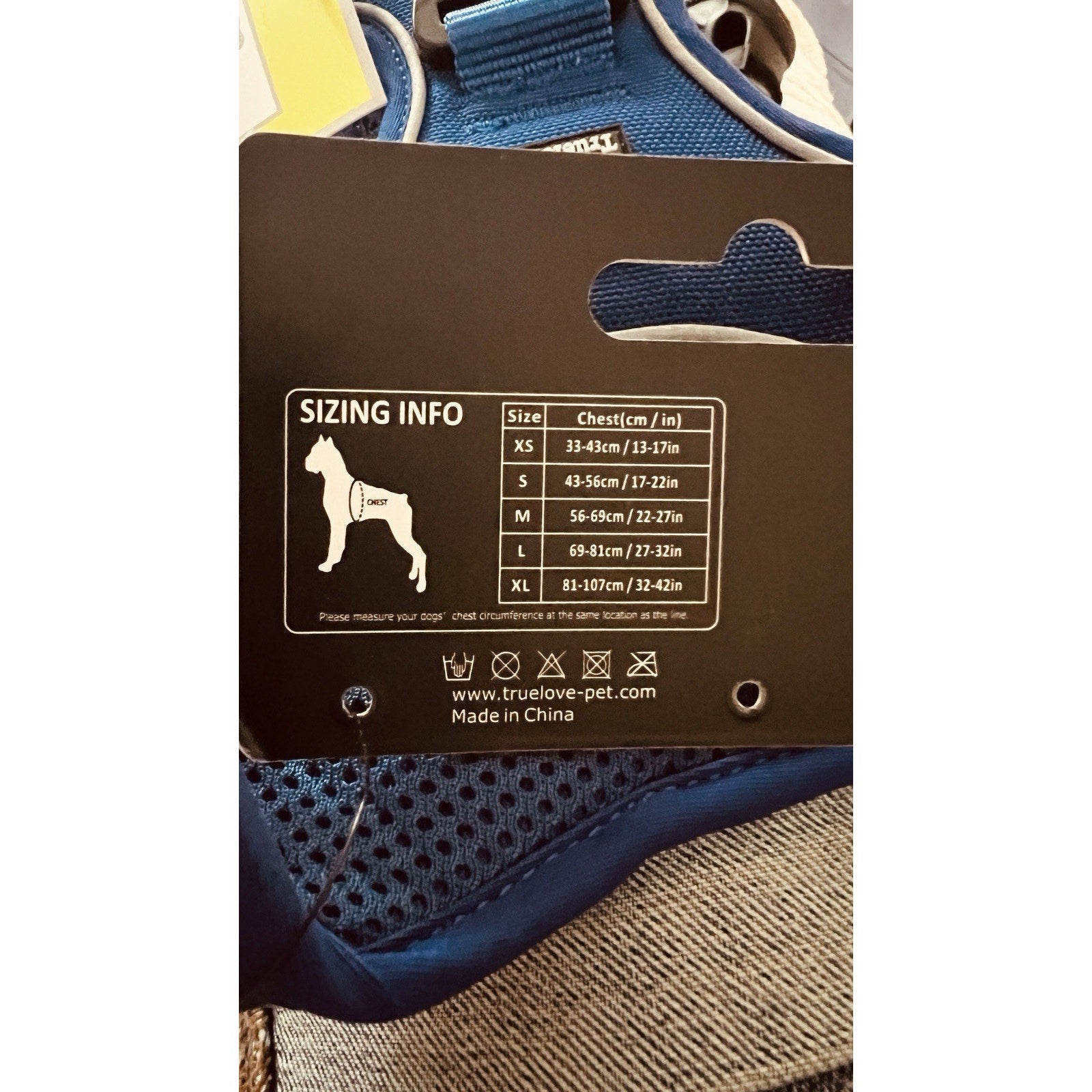 Dog Pet Harness, Truelove, Size LARGE Blue, Brand New
