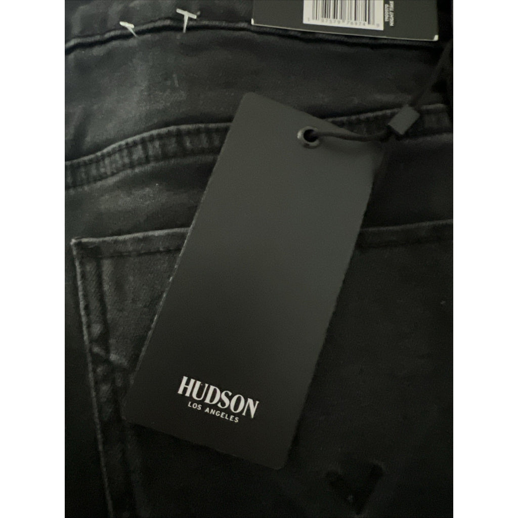Hudson Women's Mid-Rise Signature Pockets Straight Jeans, Night Time, 29