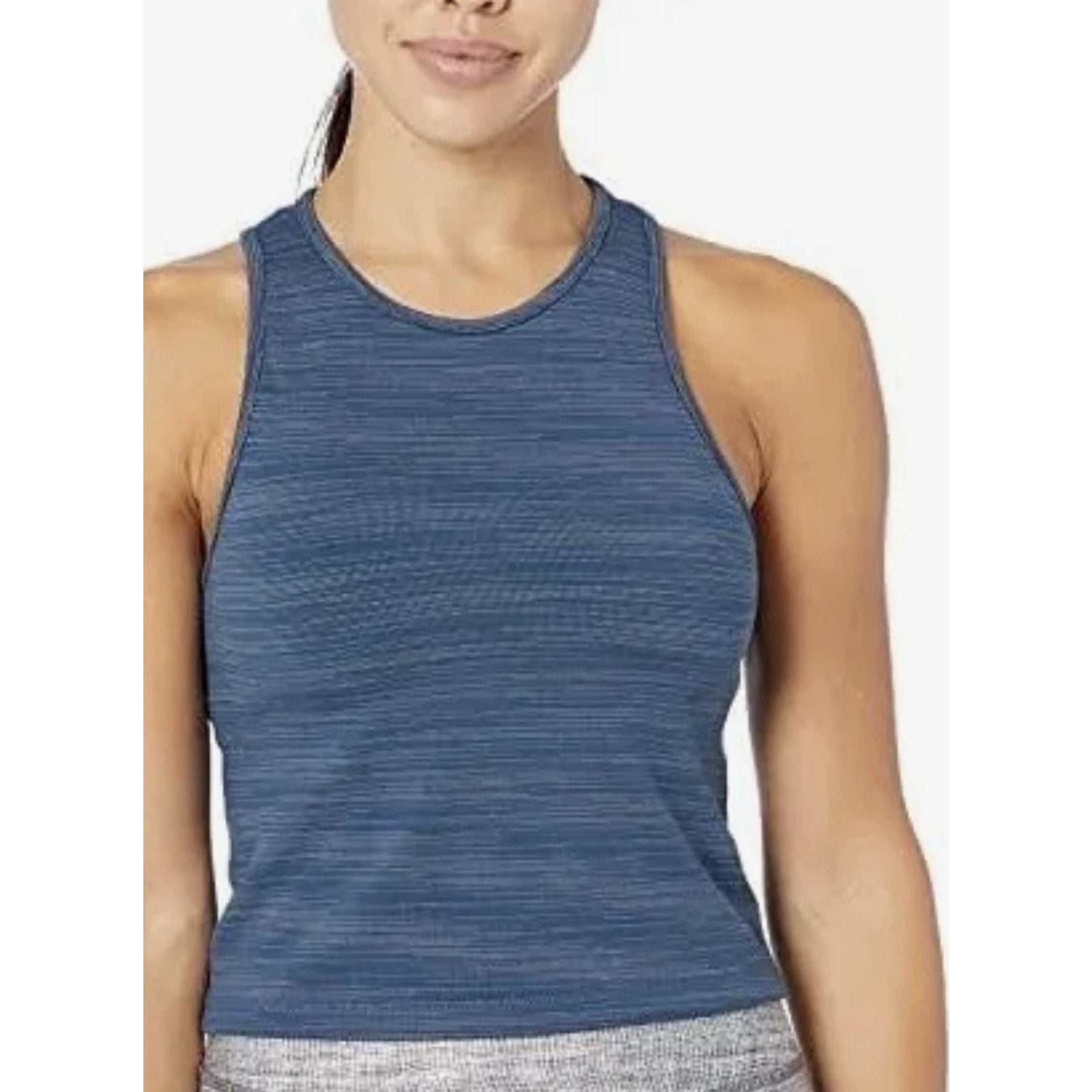 Jockey Active Brushed Space Dye Crop Top L51644 Womens Size M New