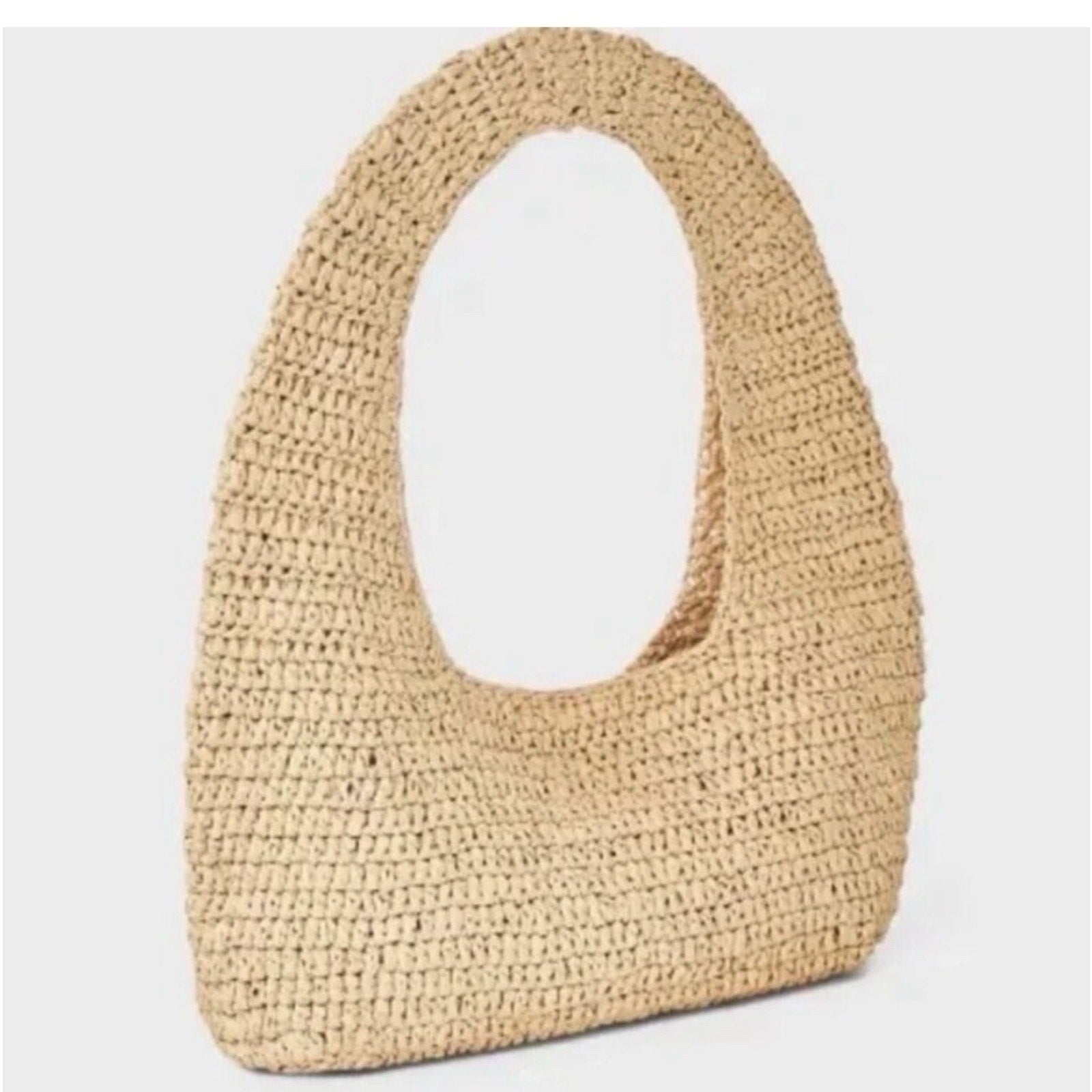 Universal Thread - Casual Raffia Shoulder Bag, Beige, NWT!