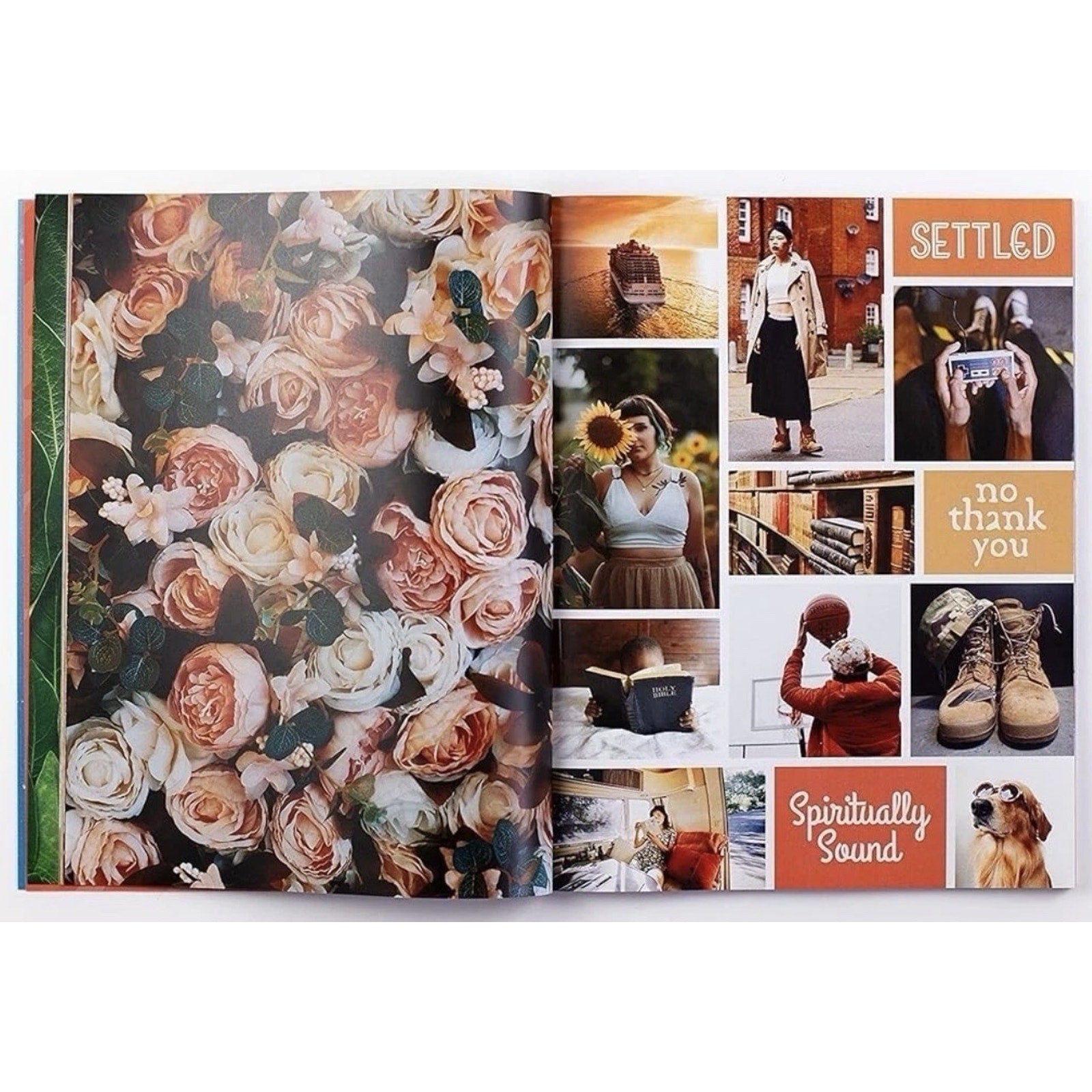 NEW Gorgeous Vision Board Book for Adults Collage Making & Self-Care Reflection