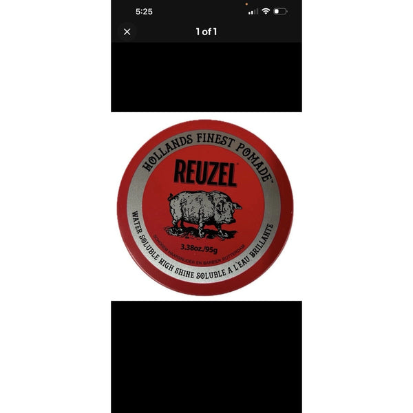Reuzel Red Water Soluble High Sheen Pomade 3.38 oz Open box