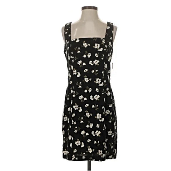 Old Navy Womens Blue Floral Cami Dress Smocked Back Pockets Large tall