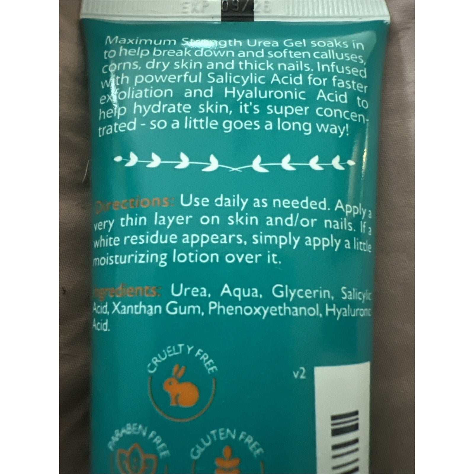 GILDEN TREE Urea Gel 42 Percent For Feet Max Strength Softens Cracked Heels