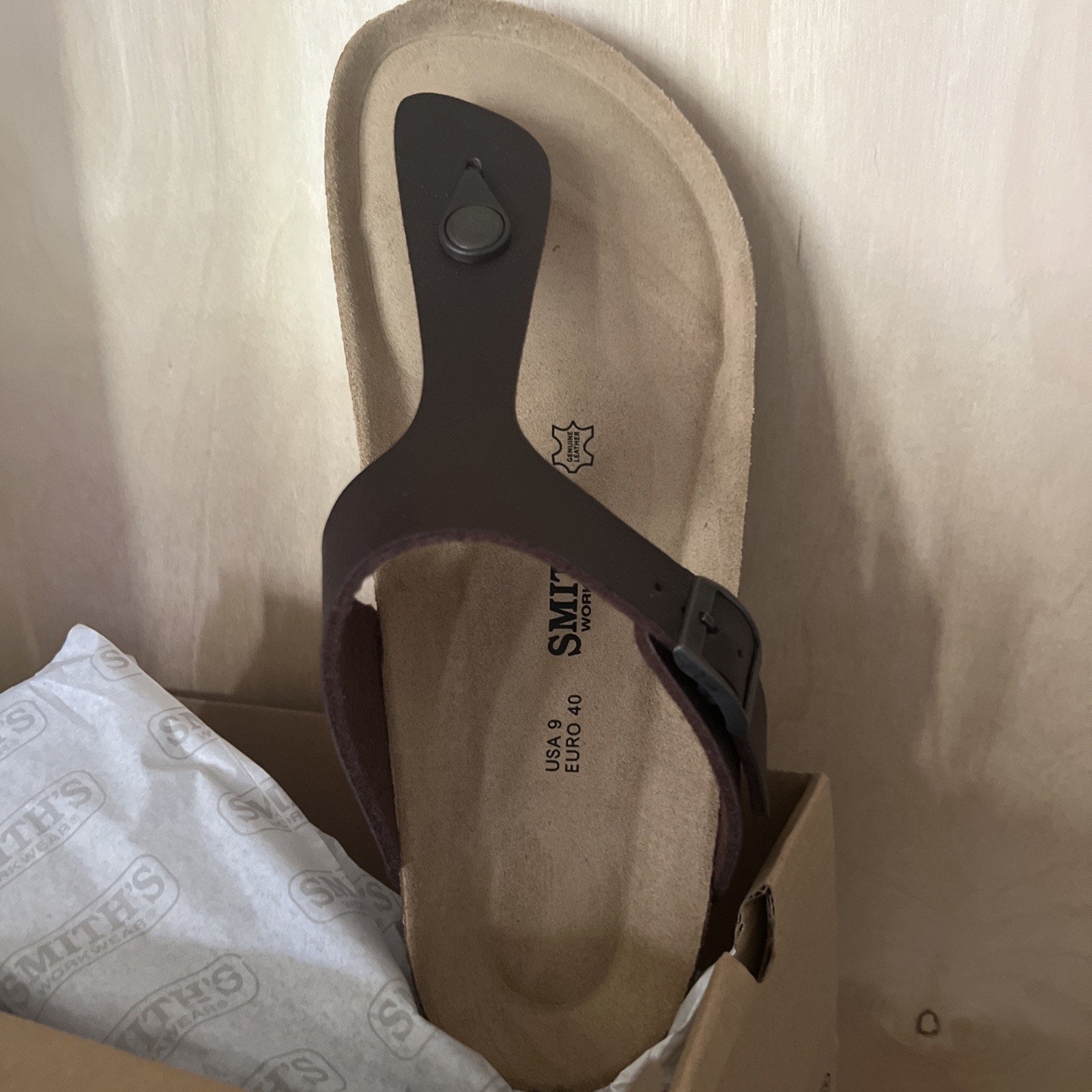 Smith's Workwear Womens Sandal Thong Birkies Dupe Style 9 NIB Retail $115