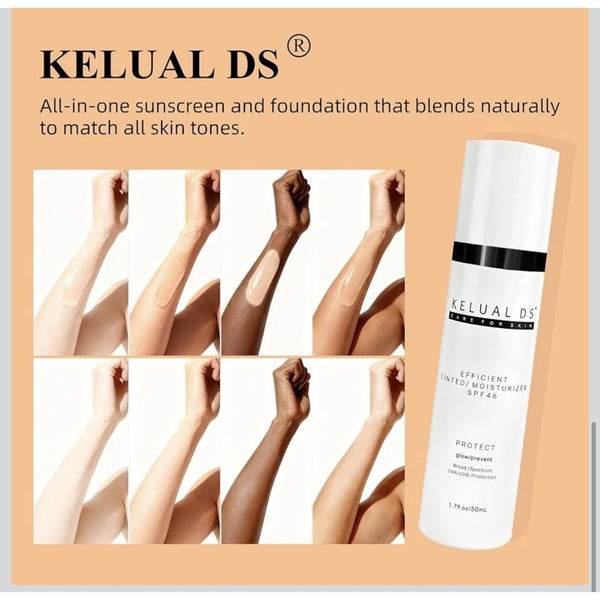 NEW Anti-Aging Tinted Face Moisturizer & Face Sunscreen SPF 46, Hydrating Skin