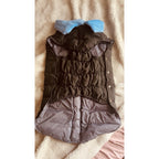 SPACE LION Puffer Dog Jacket Winter Warm Blue Fur Trimmed grey/blue - 2XL NWT!