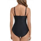 One -Piece Swimsuit for Women Tummy Control Suits Criss Cross Back Black S