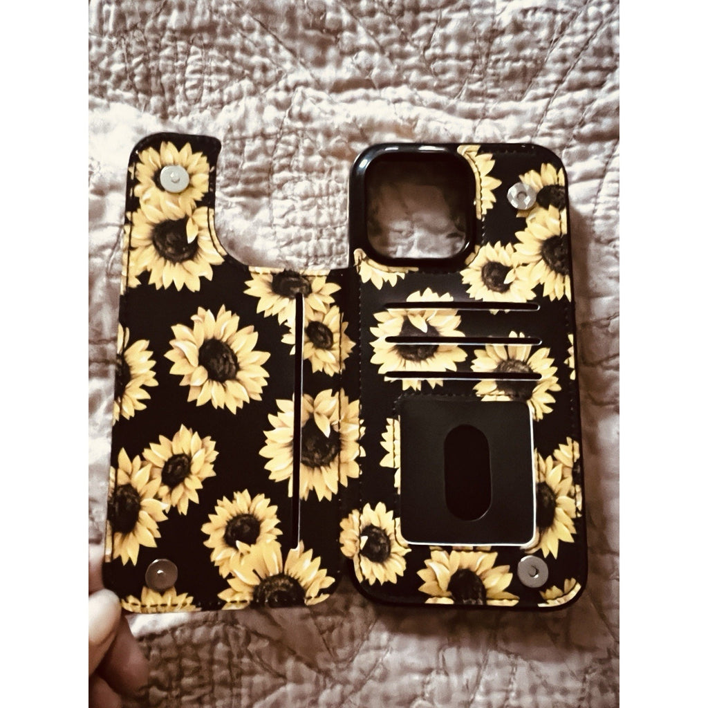 LETO Phone Wallet Case for 16 Pro Max- SUNFLOWERS NEW