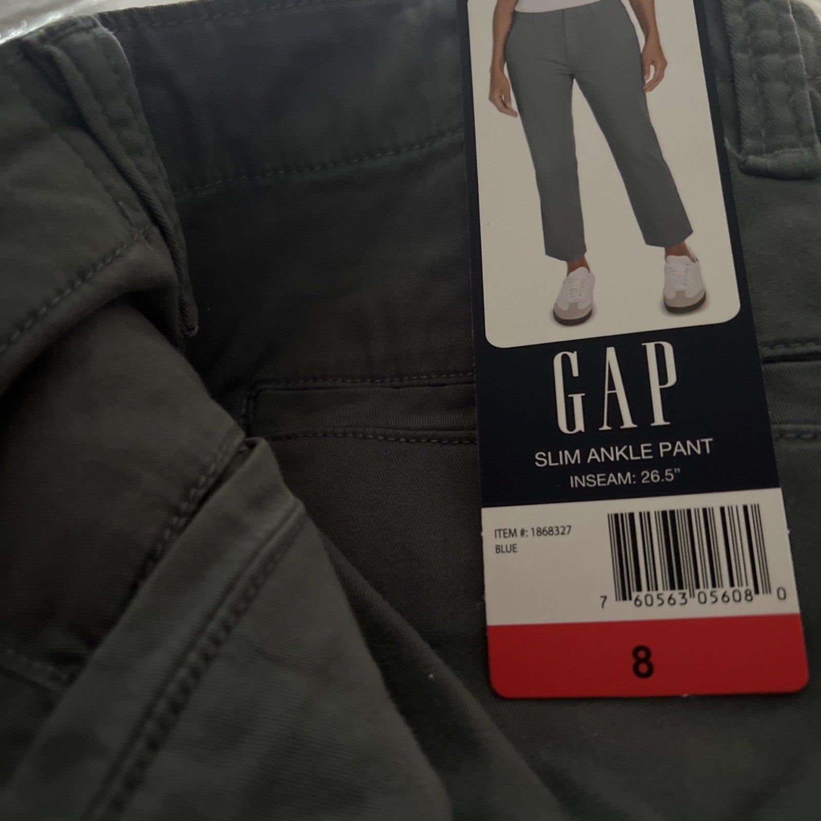NEW Gap Women’s Slim Ankle Pant, Blue, Size 8