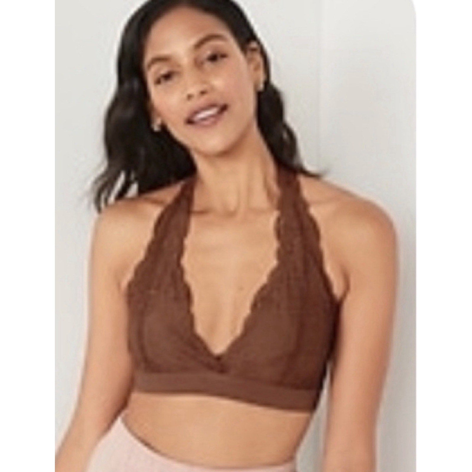 Old Navy Bra Brownish Lace Bralette Bra Festival Bohemian Women's Small NWT