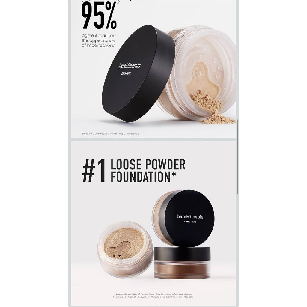 New BareMinerals Original Foundation Broad Spectrum SPF 15 Med. Beige 12 0.28oz