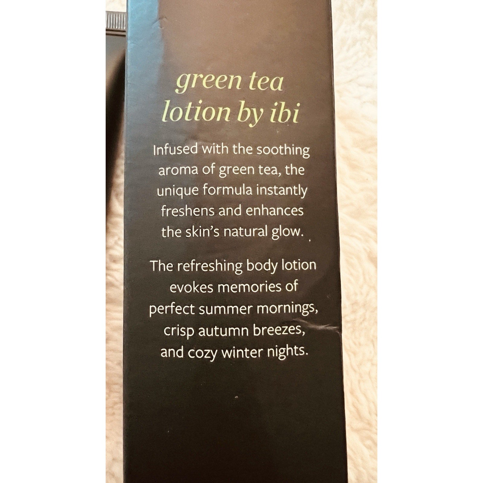 NEW IBI Green Tea HAND AND BODY LOTION 2OZ No Paraben & Mineral Oil New In Box