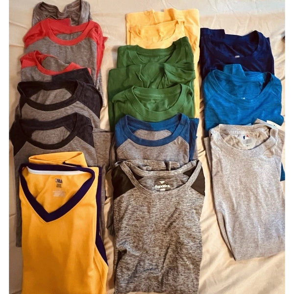Lot of NEW Men’s Blank Shirts - 14 Large Shirts NBA, Fanatics, MLB, More.