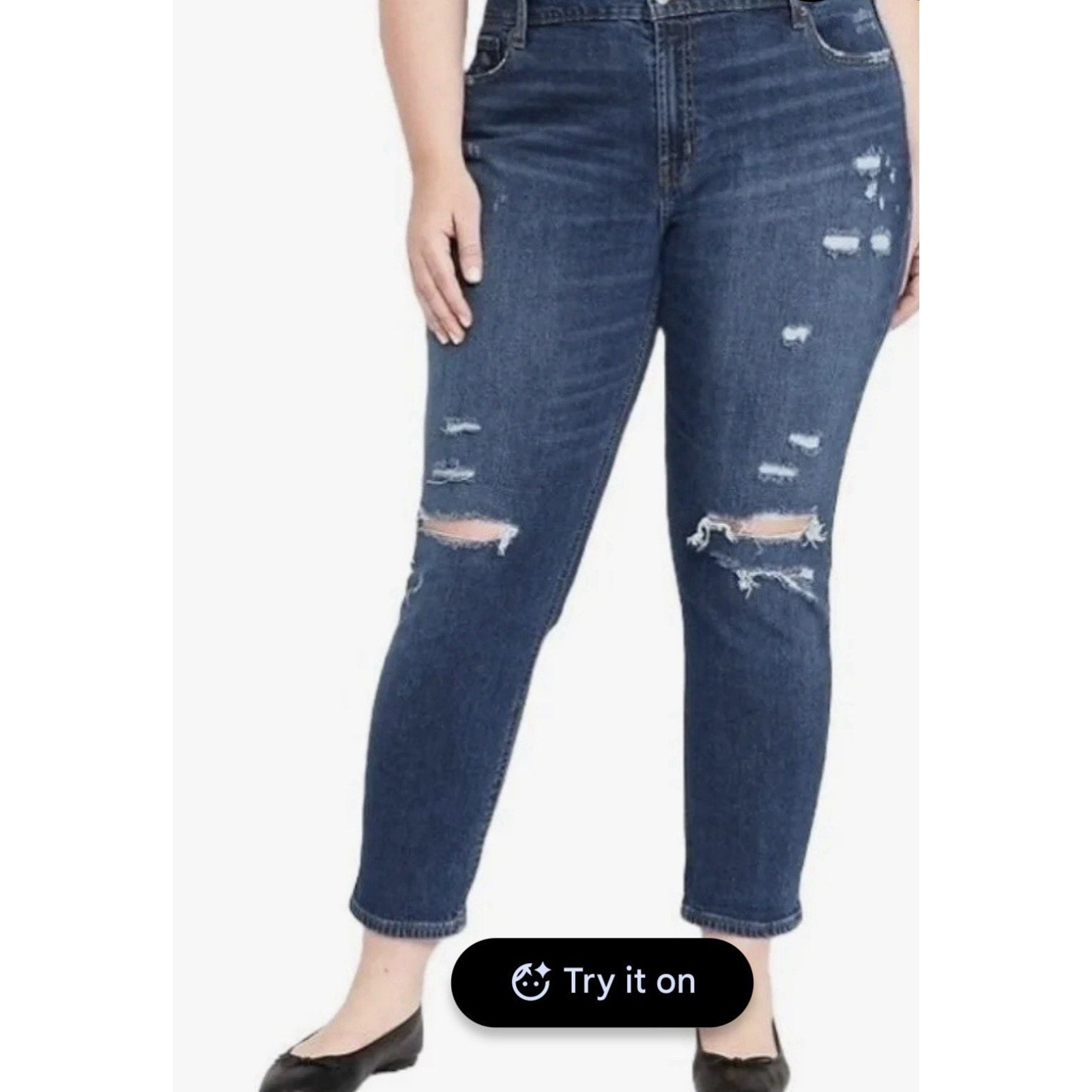 NWOT Old Navy Mr. Boyfriend Mid-Rise Distressed Jeans Women’s - Barbara 8