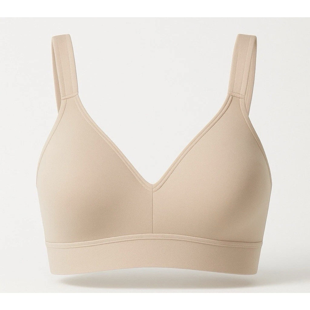 NWOT Felina Womens Nude Wireless Padded Back Closure Full Coverage Bra Small