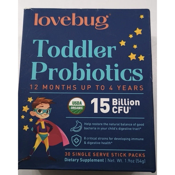 Toddler Probiotics, 12 Months - 4 Years, 15 Billion CFU, 30 Sticks Exp 06/26 NEW