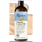 Sky Organics 16oz Castor Oil w/Wraps | Reusable Organic Castor Oil