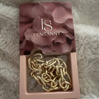 Funsanny Chunky Gold-Plates Necklace for Women Non Tarnish NEW