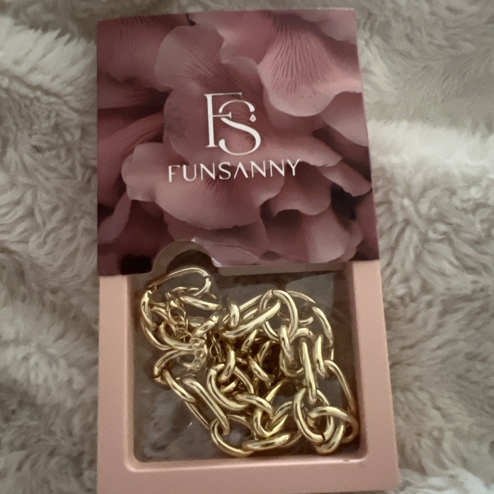 Funsanny Chunky Gold-Plates Necklace for Women Non Tarnish NEW