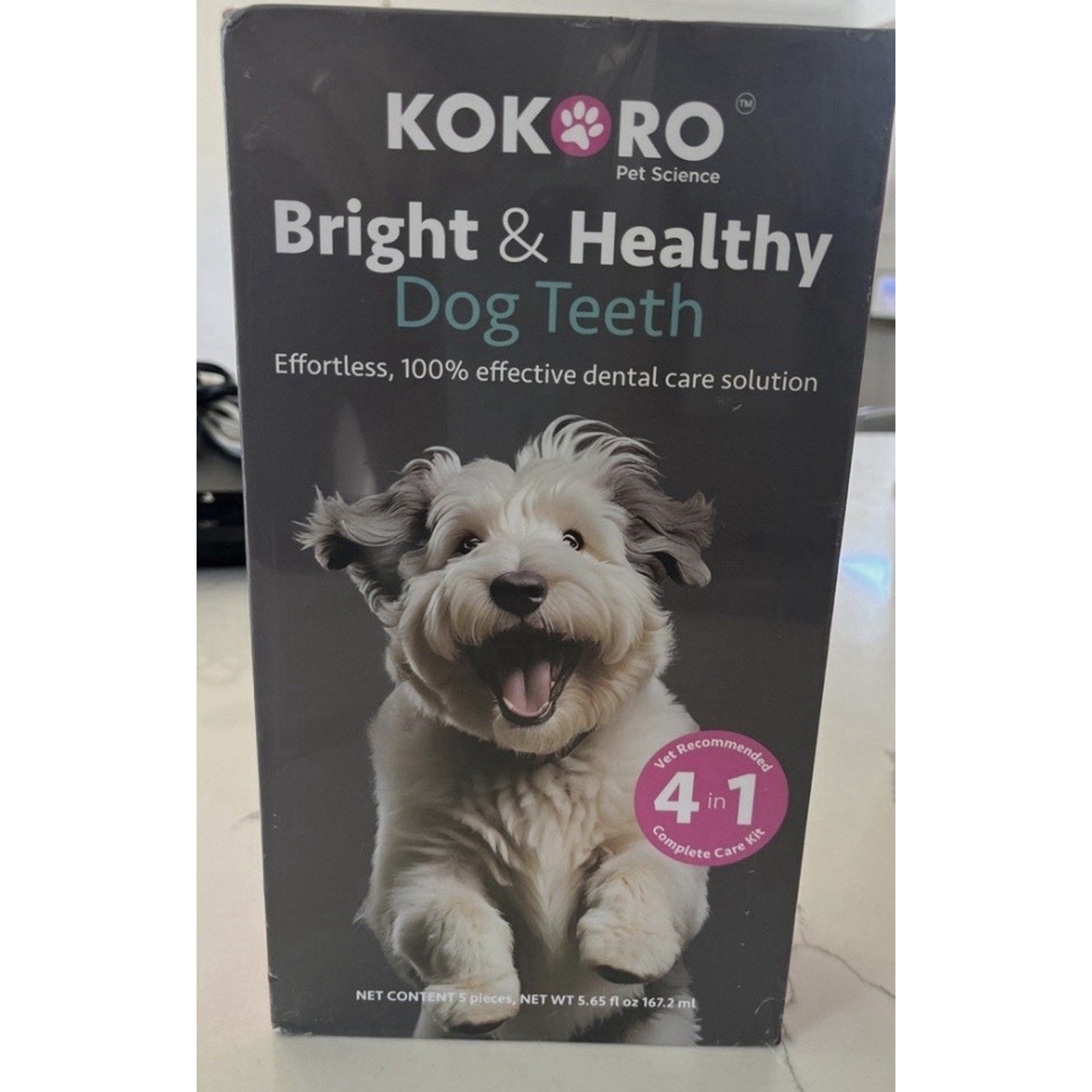 Kokoro Bright & Healthy Dog Teeth Kit 5 Piece Dental Care Set NEW!