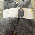 NEW Ella Moss Women's Relaxed Boyfriend Fit Button-Up Cardigan, Gray, Size SMALL