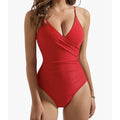 SUUKSESS Women Sexy Tummy Control One Piece Swimsuit Red Medium