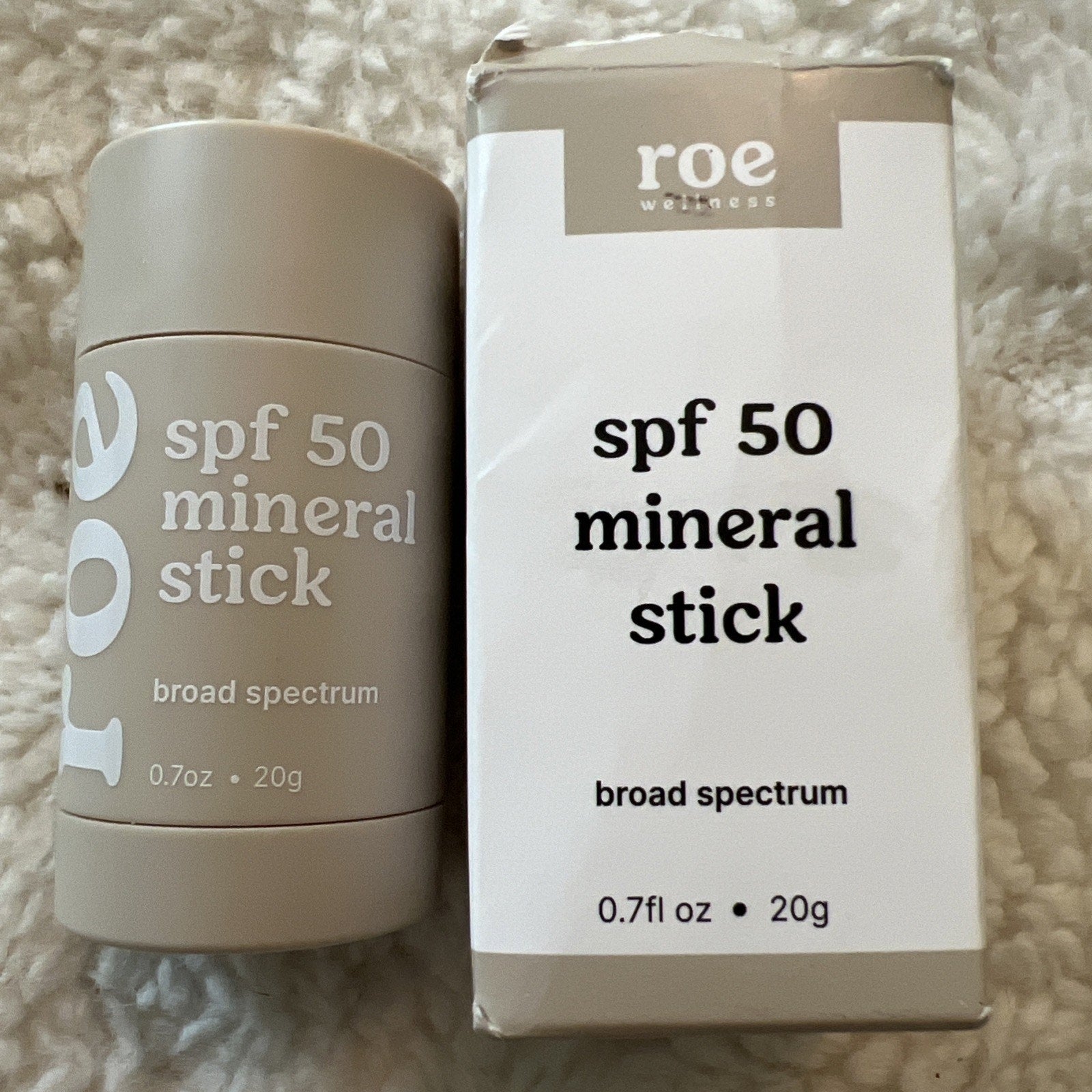 New ROE Wellness Mineral Sunscreen Stick SPF 50 Reef Safe RollOn Clean