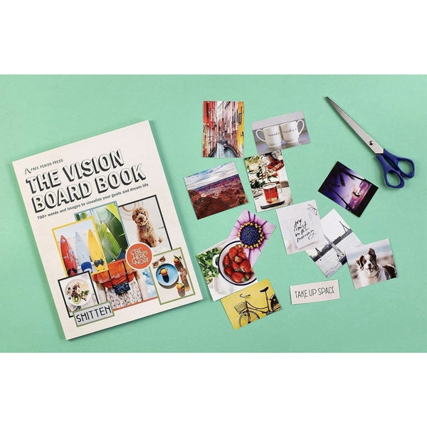NEW Gorgeous Vision Board Book for Adults Collage Making & Self-Care Reflection