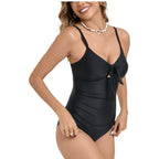 One -Piece Swimsuit for Women Tummy Control Suits Criss Cross Back Black S