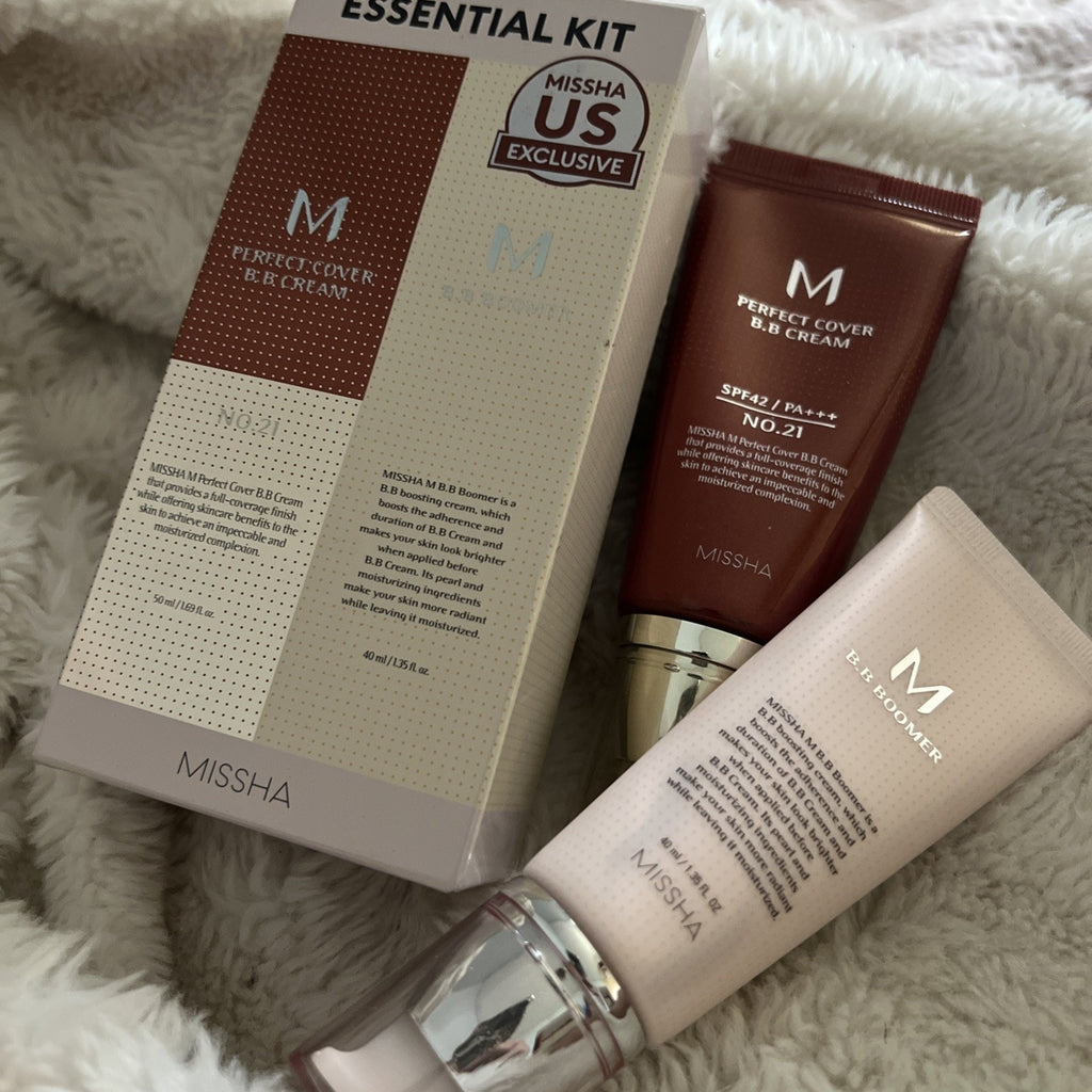 MISSHA BB ESSENTIALS KIT M PERFECT COVER BB CREAM No.21 & BB BOOMER - NEW